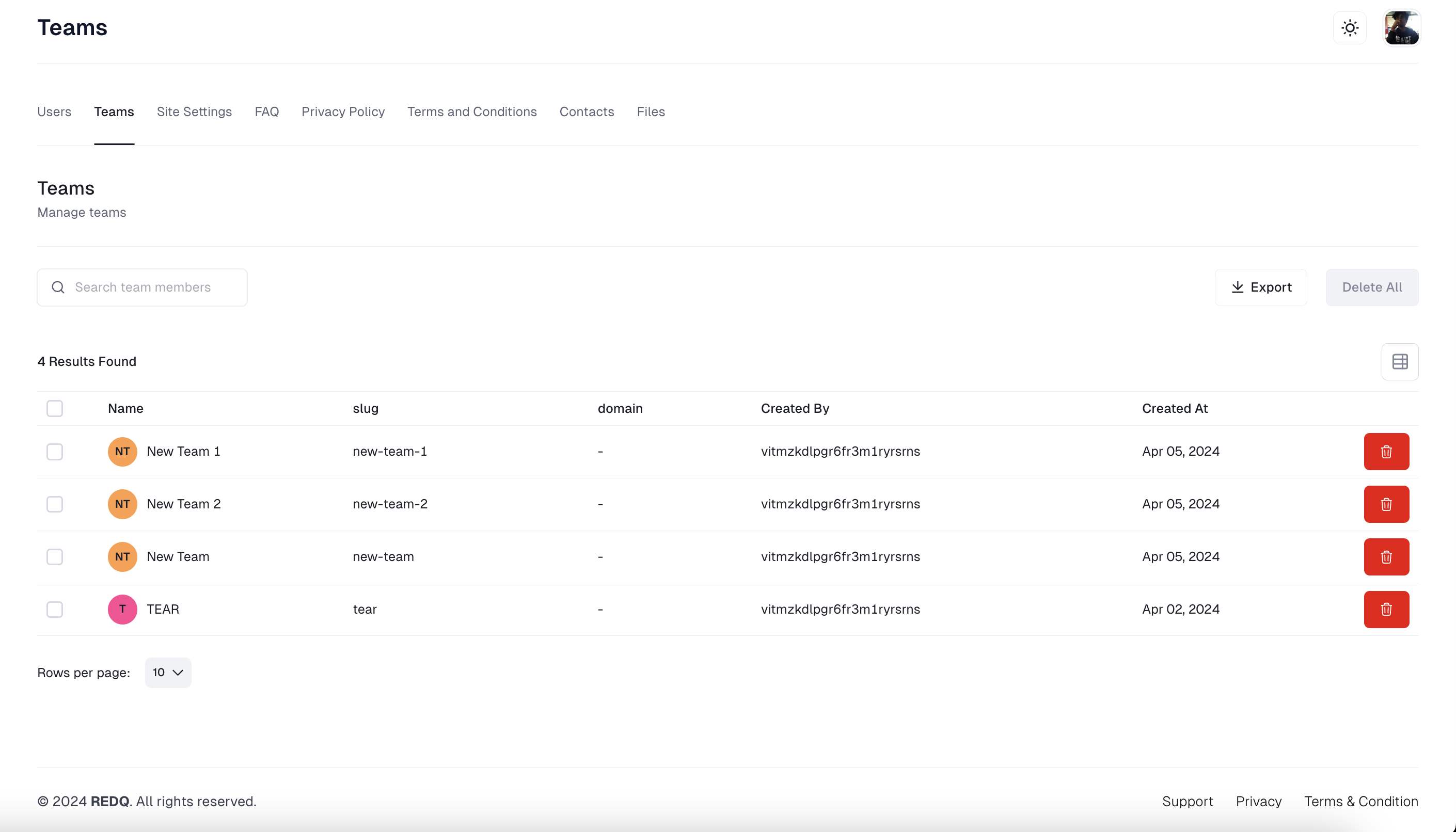 User Profile Settings Preview