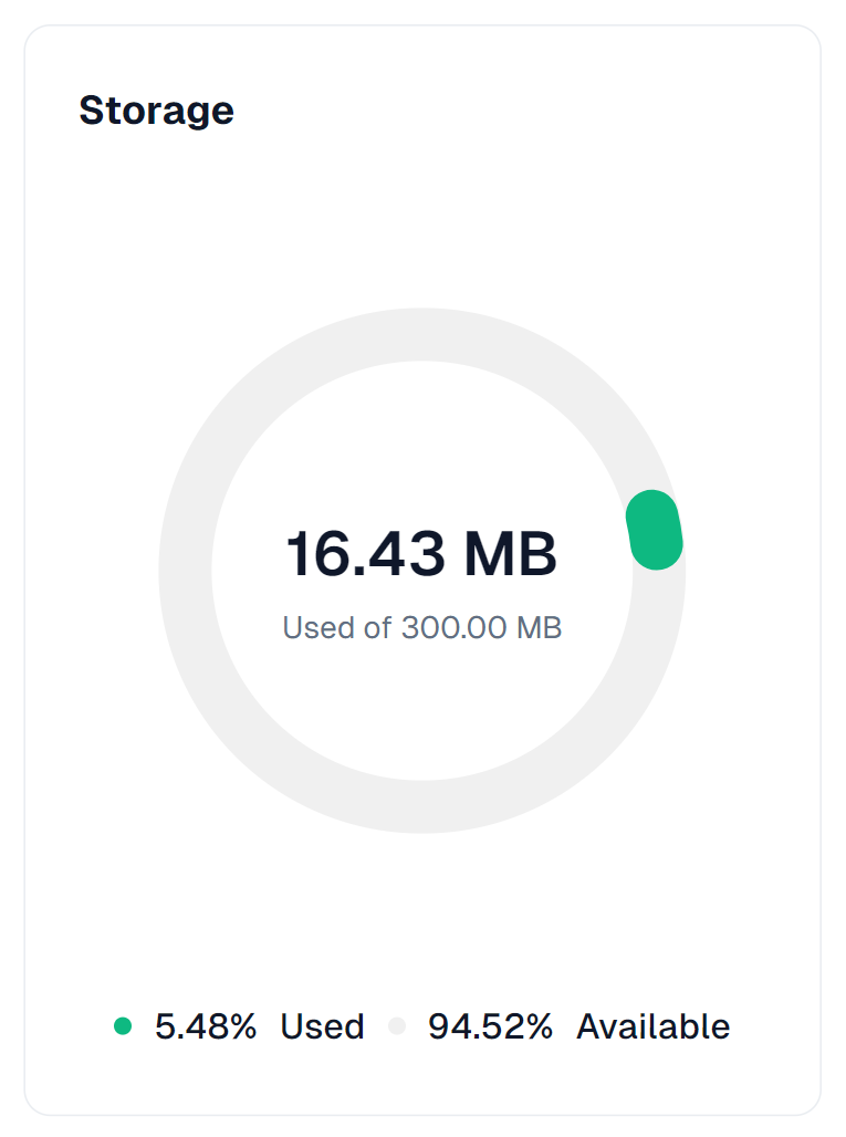 Storage Summary