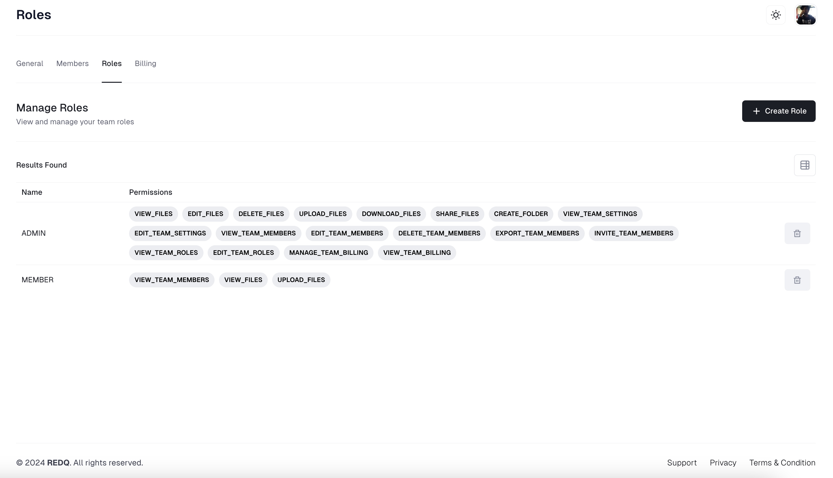 User Profile Settings Preview
